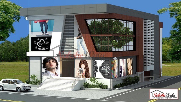 49x93sqft Shopping Complex Design
